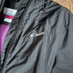 Columbia Black Jacket with Purple Lining